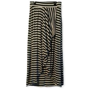 Heart Soul High Low Olive & Oatmeal Maxi Skirt